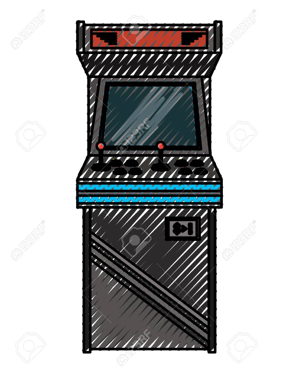 96452538-vintage-arcade-game-machine-with-joysticks-and-buttons-vector-illustration-drawing-de...jpg